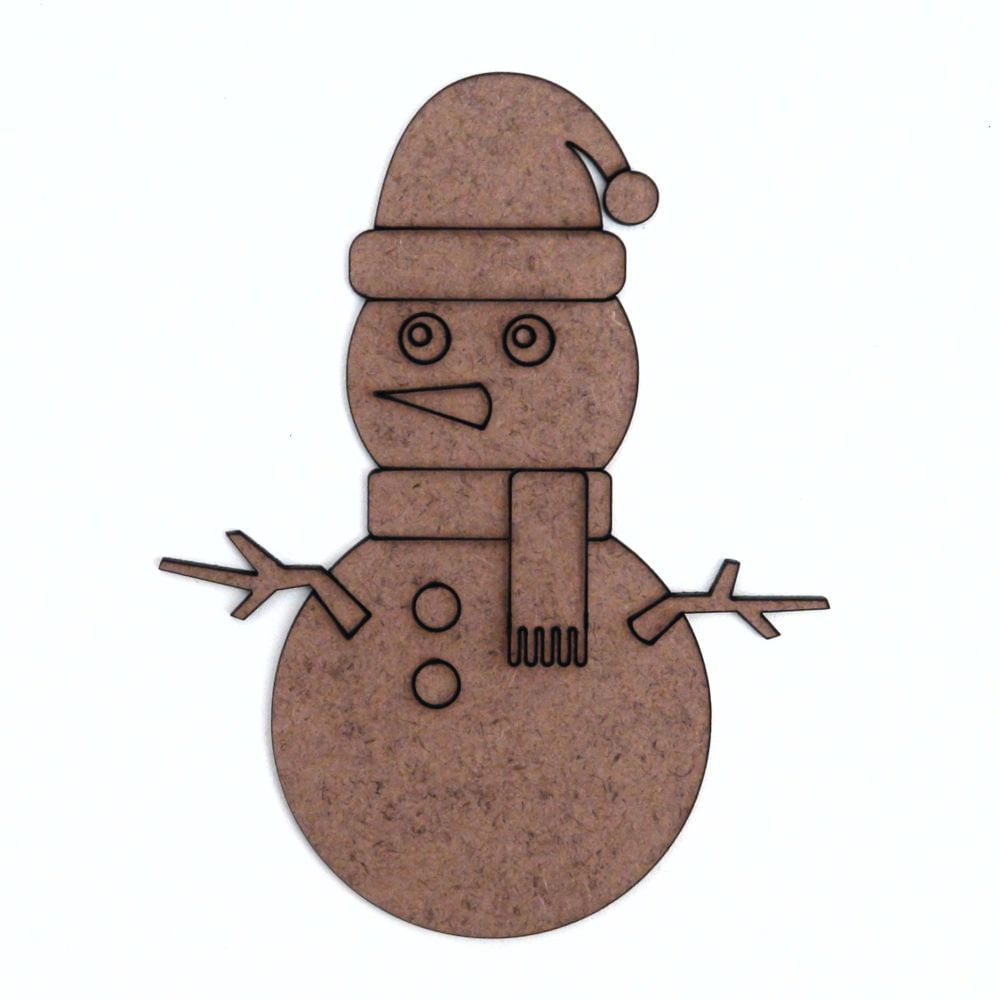 Recorte de MDF Coleção Natal - Boneco de Neve 01 - 5 cm - emporiojanial