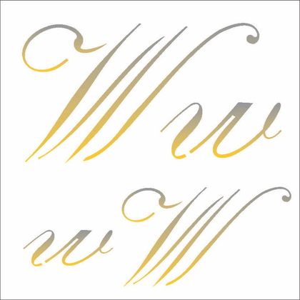 14x14-Simples---Manuscrito-W---OPA1818---Colorido