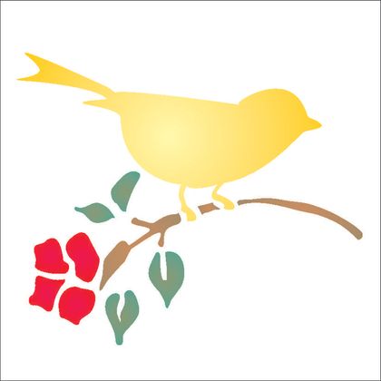 14x14-Simples---Passaro-com-Flor---OPA997---Colorido 14x14-Simples---Passaro-com-Flor---OPA997---Colorido