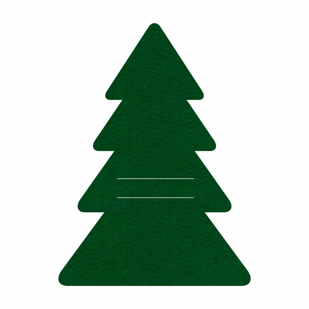 Porta Talher em Feltro - Árvore de Natal - Cor Verde Bilhar - 6 unidades -  emporiojanial