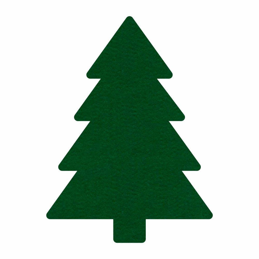 Recorte em Feltro Coleção Natal - Árvore 01 - Cor Verde Bilhar - 10 cm - 10  unidades - emporiojanial