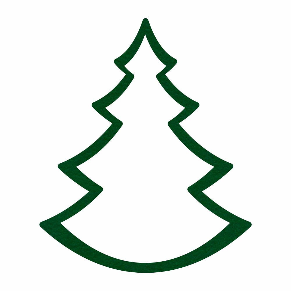 Recorte em Feltro Coleção Natal - Árvore 03 - Cor Verde Bilhar - 10 cm - 10  unidades - emporiojanial