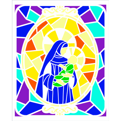 20x25-Simples---Vitral-Nossa-Senhora-I---OPA2740 20x25-Simples---Vitral-Nossa-Senhora-I---OPA2740