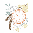 3446---20x25-Simples---SteamPunk-Art-Relogio-com-Flores 3446---20x25-Simples---SteamPunk-Art-Relogio-com-Flores